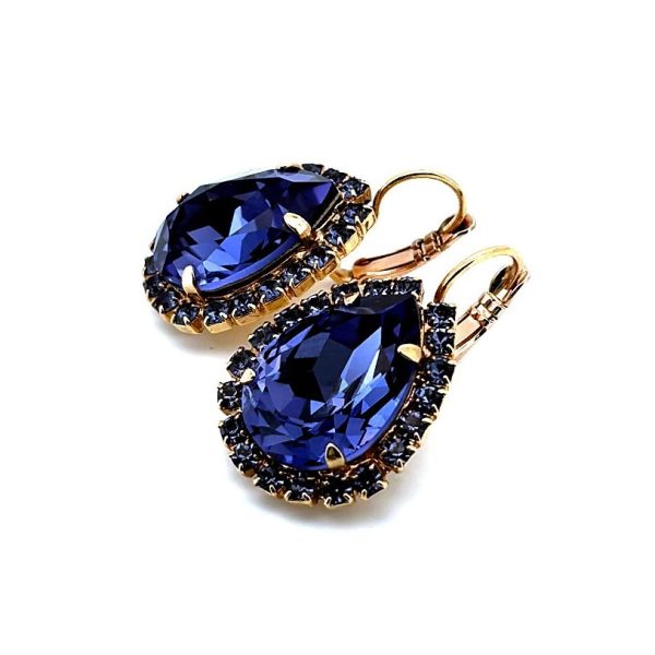 Earrings By Mariana Woman Sophisticated Tanzanite Swarovski Crystals