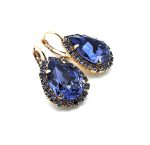 Earrings By Mariana Woman Sophisticated Tanzanite Swarovski Crystals - Image 2