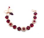 Bracelet By Mariana My Treasures Coll. Luxurious Pearl Mineral & Garnet Swarovski Crystals