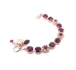Bracelet By Mariana My Treasures Coll. Luxurious Pearl Mineral & Garnet Swarovski Crystals - Image 2