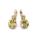 Earrings By Mariana Woman Stylish Round Yellow Jonquil Swarovski Crystals