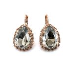 Earrings By Mariana Woman Elegant Blue Shade and Peach Swarovski Crystals