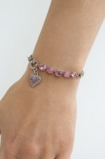 Bracelet By Mariana Woman Lovely Heart Charms in Rose and AB Swarovski Crystals - Image 5