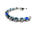 Bracelet By Mariana Woman Gorgeous Montana and Sapphire Swarovski Crystals - Image 3