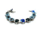 Bracelet By Mariana Woman Gorgeous Montana and Sapphire Swarovski Crystals - Image 2