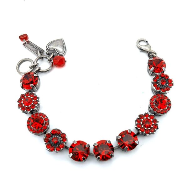 Bracelet By Mariana Woman Glamorous Light Siam Swarovski Crystals