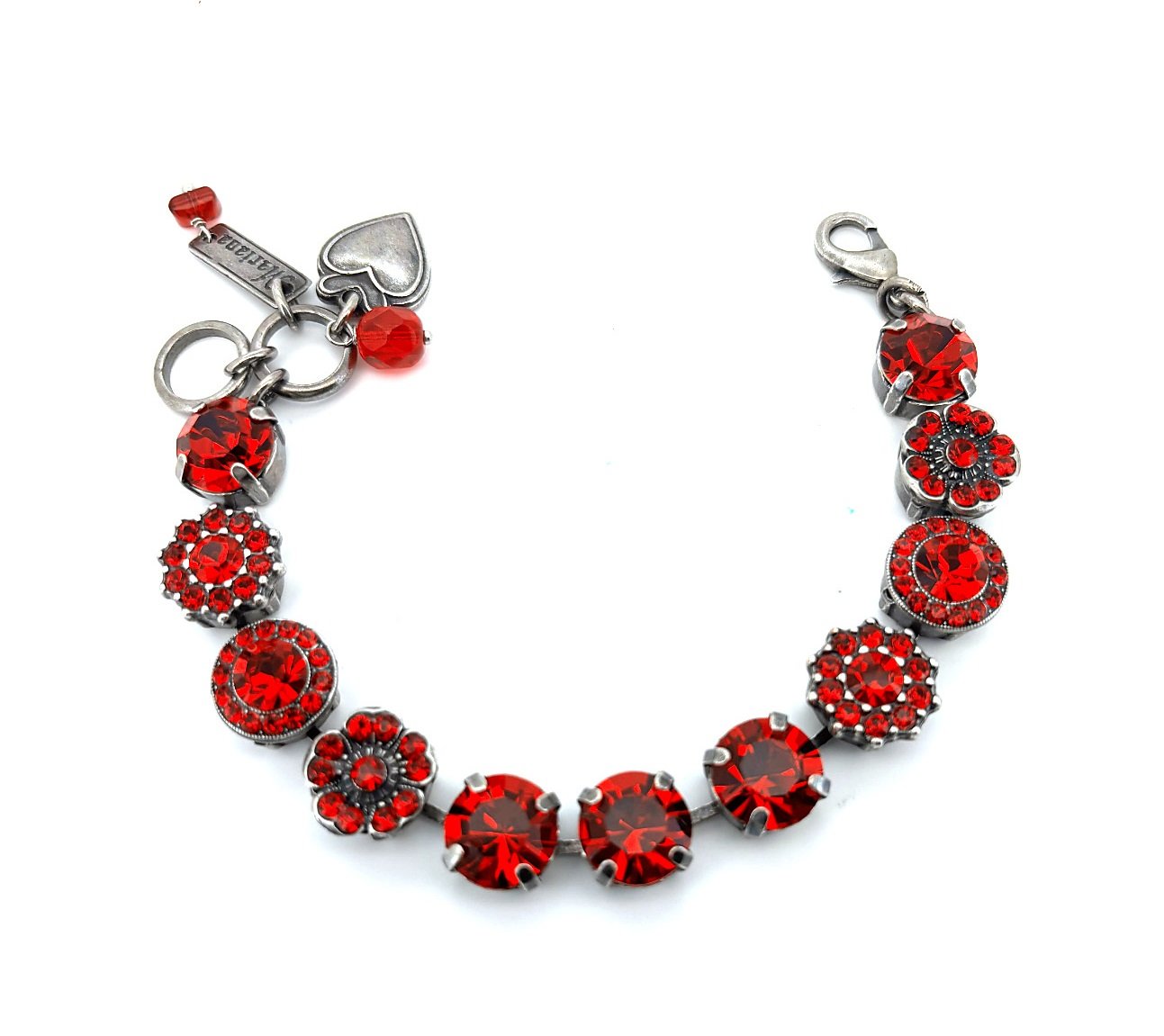 B-4084-227227-SP (3) Bracelet By Mariana Woman Glamorous Light Siam Swarovski Crystals - Image 1