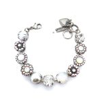 Mariana Bracelet Shimmering Pearl, AB, Clear, & White Opal Austrian Crystals Seashell Ambrosia Coll.