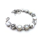 Mariana Bracelet Shimmering Pearl, AB, Clear, & White Opal Austrian Crystals Seashell Ambrosia Coll. - Image 2