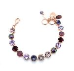 Bracelet By Mariana Woman Amethyst, Tanzanite and Purple Swarovski Crystals