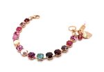 Bracelet By Mariana Woman Lovely Opalite and Fuchsia Swarovski Swarovski Crystals