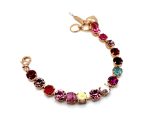 Bracelet By Mariana Woman Lovely Opalite and Fuchsia Swarovski Swarovski Crystals - Image 2