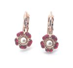 Earrings By Mariana Woman Stunning Siam and Pearl Swarovski Crystals - Image 3