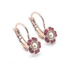 Earrings By Mariana Woman Stunning Siam and Pearl Swarovski Crystals - Image 2