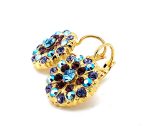 Mariana Earrings Glitzy Vitrail Lt, Amethyst, Tanzanite, & Aquamarine Austrian Crystals My Treasures Coll. - Image 3