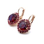 Earrings By Mariana Woman Charming Light Rose and Red Swarovski Crystals