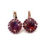 Earrings By Mariana Woman Charming Light Rose and Red Swarovski Crystals - Image 2