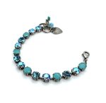 Bracelet By Mariana Woman Shimmering Aquamarine and Turquoise Swarovski Crystals - Image 2