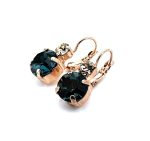 Earrings By Mariana Woman Exquisite Montana Blue and Topaz Swarovski Crystals