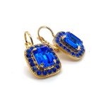 Mariana Earrings Simply Elegant Sapphire Austrian Crystals My Treasures Coll. - Image 2