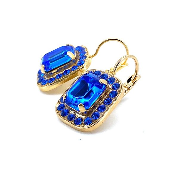 Mariana Earrings Simply Elegant Sapphire Austrian Crystals My Treasures Coll.