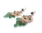 Earrings By Mariana Atlantis Under The Sea Winter 2021 Coll. Boho Chic Emerald, Montana Blue, Erinite, & Olivine Austrian Crystals - Image 3