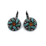 Earrings By Mariana Woman Charming Turquoise and Pacific Opal Swarovski Crystals