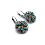 Earrings By Mariana Woman Charming Turquoise and Pacific Opal Swarovski Crystals - Image 4
