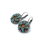 Earrings By Mariana Woman Charming Turquoise and Pacific Opal Swarovski Crystals - Image 2