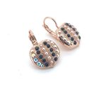 Earrings By Mariana St Martin Caribbean Life Coll. Acorn Shaped Cream Pearl, Jet Black, & AB Swarovski Crystals - Image 3