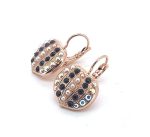 Earrings By Mariana St Martin Caribbean Life Coll. Acorn Shaped Cream Pearl, Jet Black, & AB Swarovski Crystals - Image 2