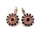 Earrings By Mariana  Woman Glamorous Ruby and Purple Velvet Swarovski Crystals - Image 2