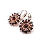 Earrings By Mariana  Woman Glamorous Ruby and Purple Velvet Swarovski Crystals
