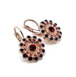 Earrings By Mariana  Woman Glamorous Ruby and Purple Velvet Swarovski Crystals - Image 3