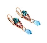 Earrings By Mariana Woman Gorgeous Aquamarine and Rose Swarovski Crystals - Image 3