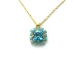 Necklace Pendant By Mariana Bliss Nirvana Coll. Charming Turquoise & Aquamarine Austrian Crystals