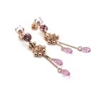 Earrings By Mariana Woman Lovely Powder Rose and Lt Rose Swarovski Crystals - Image 2