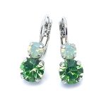 Earrings By Mariana Woman Beautiful Peridot and Chrysolite Opal Swarovski Crystals - Image 3