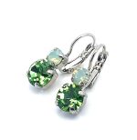 Earrings By Mariana Woman Beautiful Peridot and Chrysolite Opal Swarovski Crystals