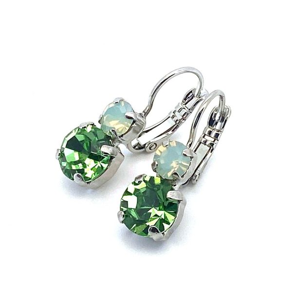 Earrings By Mariana Woman Beautiful Peridot and Chrysolite Opal Swarovski Crystals