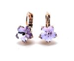 Earrings By Mariana Woman Dainty Floral Violet Swarovski Crystals - Image 3