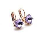 Earrings By Mariana Woman Dainty Floral Violet Swarovski Crystals - Image 2