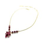 Necklace Pendant By Mariana Woman Exquisite Rose and Lt Rose Swarovski Crystals - Image 3