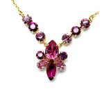 Necklace Pendant By Mariana Woman Exquisite Rose and Lt Rose Swarovski Crystals