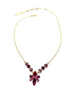 Necklace Pendant By Mariana Woman Exquisite Rose and Lt Rose Swarovski Crystals - Image 2