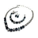 Jewelry Set By Mariana Woman Necklace, Bracelet and Earrings Montana Blue Swarovski Crystals - Image 2