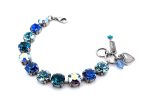 Bracelet By Mariana Woman Elegant Blue Quartz and Sapphire Swarovski Crystals - Image 2