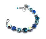 Bracelet By Mariana Woman Elegant Blue Quartz and Sapphire Swarovski Crystals - Image 3