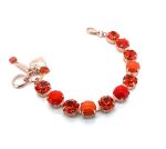 Bracelet By Mariana Woman Charming Lustrous Hyacinth and Coral Swarovski Crystals - Image 3