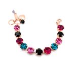 Mariana Bracelet Alluring Jet, Lt Rose, Indian Pink, & Blue Zircon Austrian Crystals My Treasures Coll. - Image 3